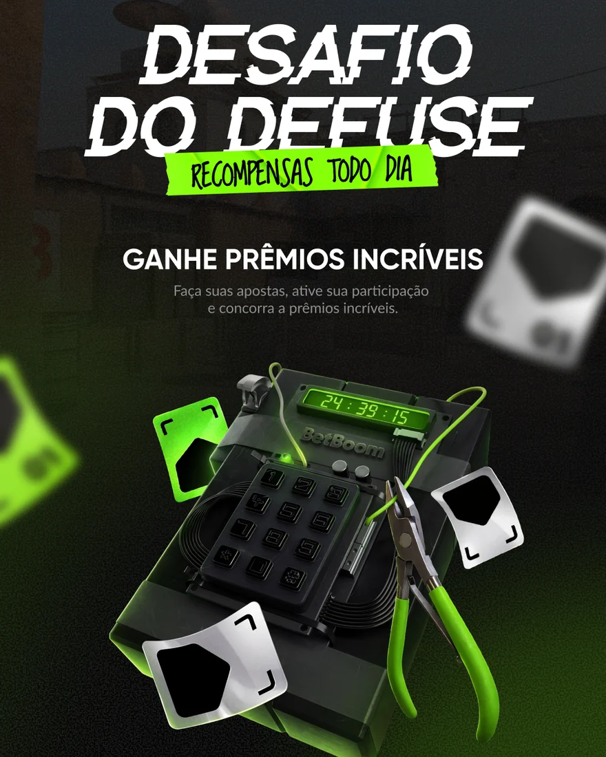 Промо-экран спецпроекта Desafio do Defuse в приложении BetBoom